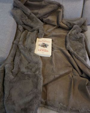 Manta piel anteada conejo